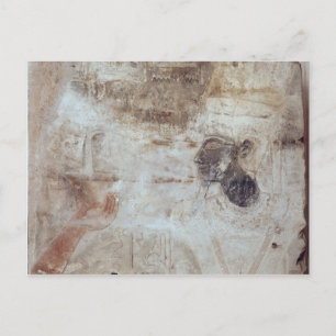 Tuthmosis III offering incense to the god, Postcard
