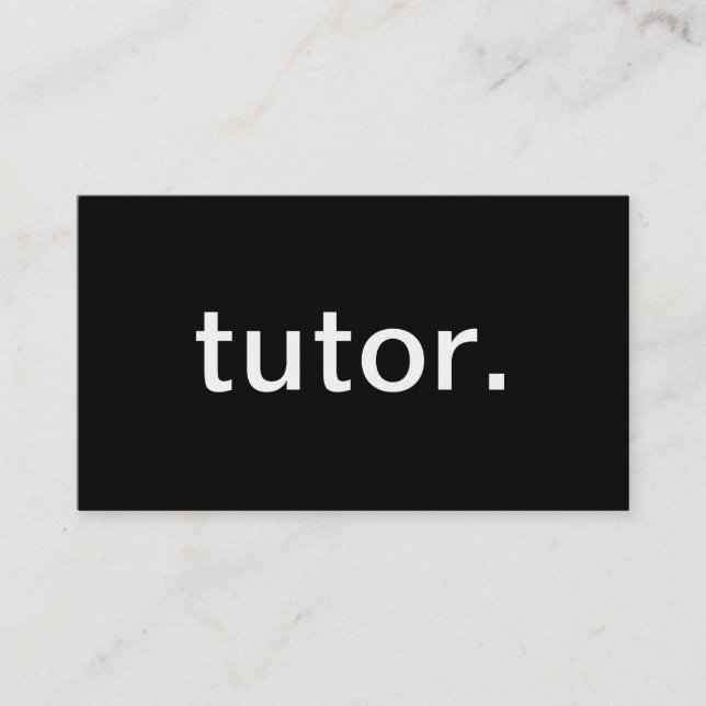 Tutor Business Card (Front)