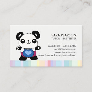 Tutor Cute Panda Business Card