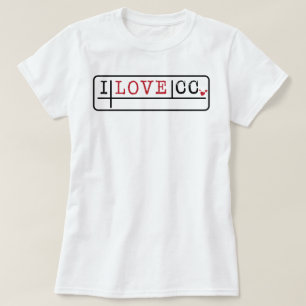 Tutor Gift for Homeschool Teacher I Love CC T-Shirt