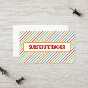 Tutor Substitute Teacher Calling Card