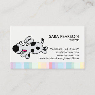 Tutor Tuition Tutoring Cartoon Dog Business Card