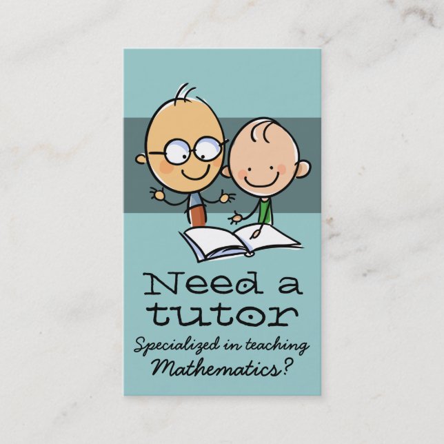 Tutor Tutoring Teacher Make money tutoring Business Card (Front)