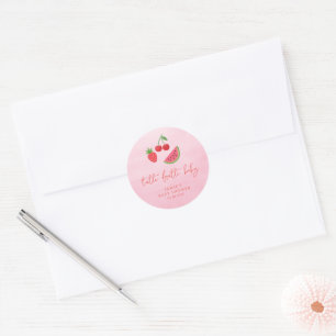Tutti Frutti Baby Shower Classic Round Sticker