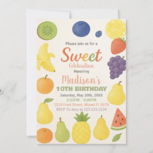 Tutti Frutti Birthday Invitation