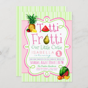 Tutti Frutti Birthday Party Invitation