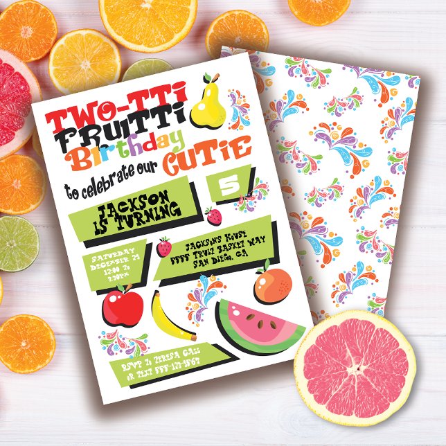 Tutti Frutti Birthday Party Invitation (Creator Uploaded)