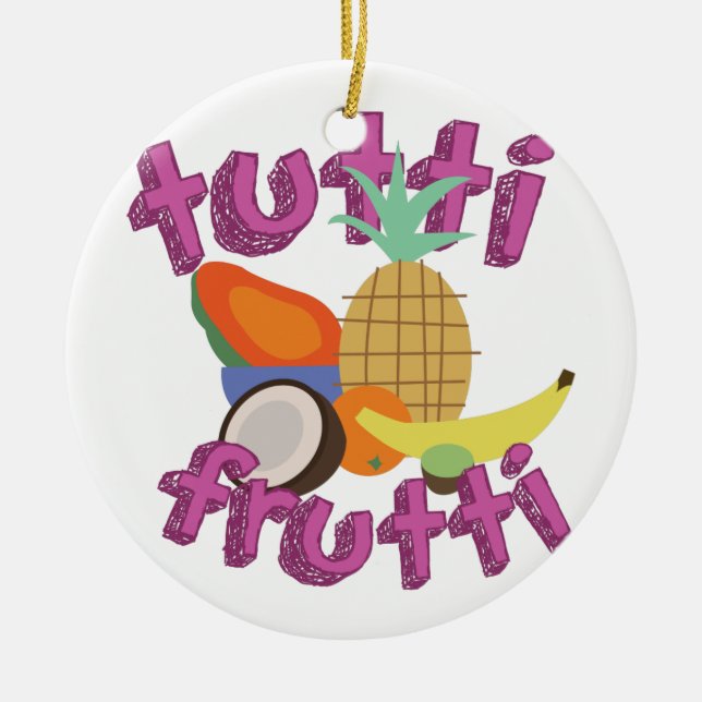 Tutti Frutti Ceramic Tree Decoration (Front)