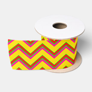 Tutti-Frutti Chevron 1-SATIN RIBBON SPOOL Satin Ribbon