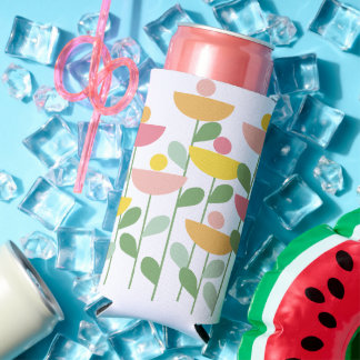Tutti Frutti Flowers  Seltzer Can Cooler