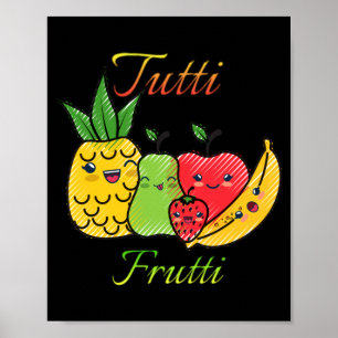Tutti Frutti Fruit Spring Summer Seaside Beach Poster