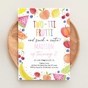 Tutti Frutti Second Birthday Girl Invite