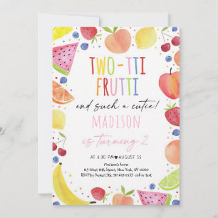 Tutti Frutti Second Birthday Girl Invite