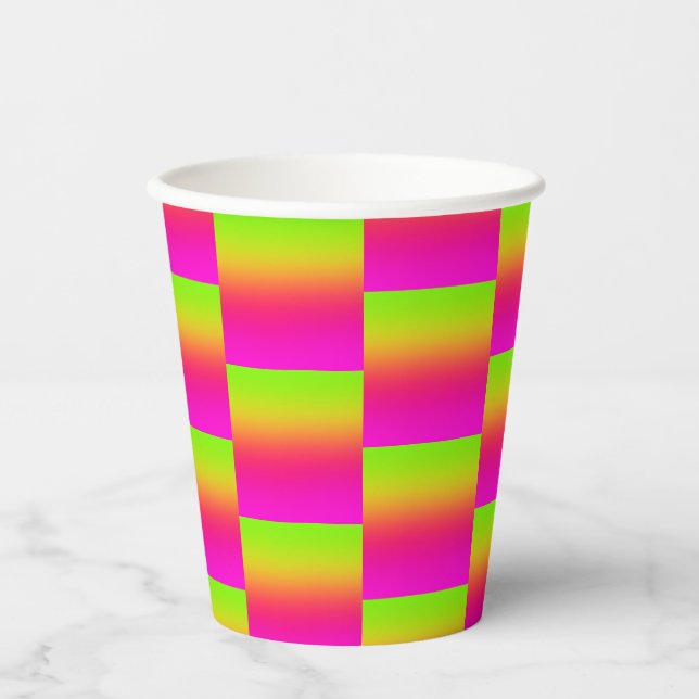 Tutti Frutti Tiled Gradient Paper Cups (Front)
