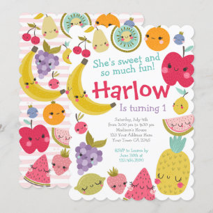 Tuttifrutti Birthday Invitation