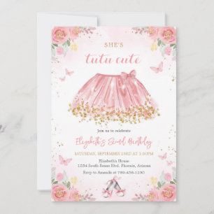 Tutu Ballerina Ballet Birthday Invitation
