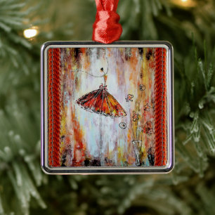Tutu Ballerina  Metal Tree Decoration