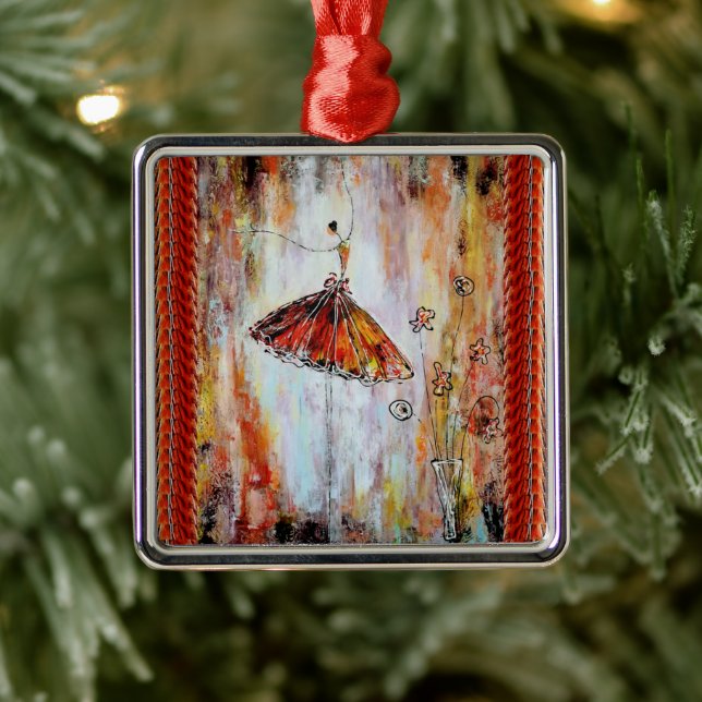 Tutu Ballerina  Metal Tree Decoration (Tree)