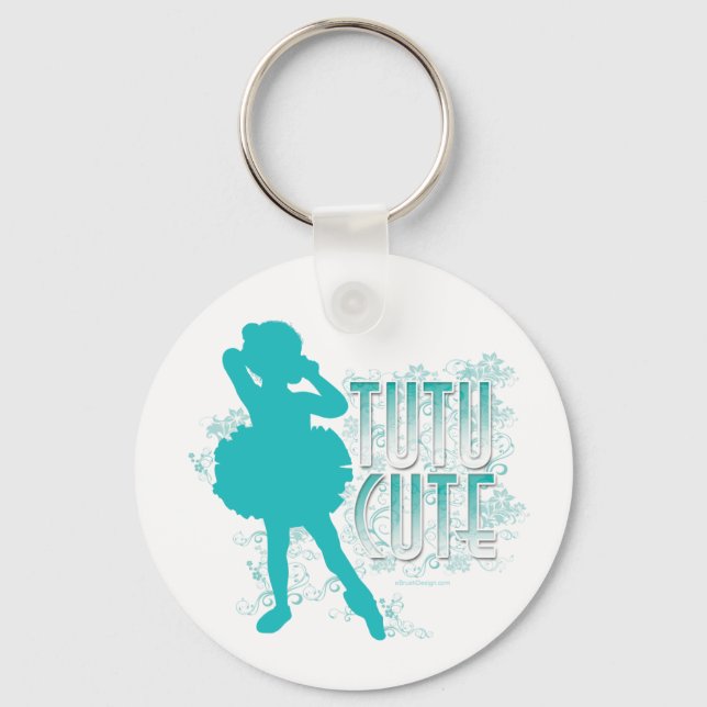 TuTu Cute (Aqua) Key Ring (Front)