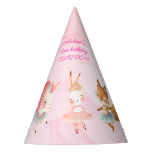 Tutu Cute Ballerina Ballet Animals Birthday Party Hat