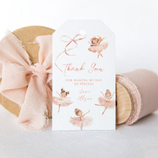 Tutu Cute Ballerina Birthday Gift Tags