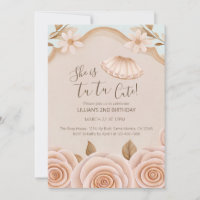 Tutu Cute Ballet Girls Second Birthday Invitation