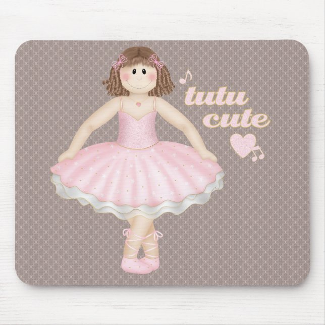 Tutu Cute (Brunette) – Mousepad (Front)