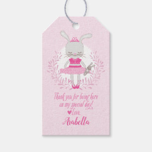 Tutu Cute Bunny Thank You Party Favour Tag
