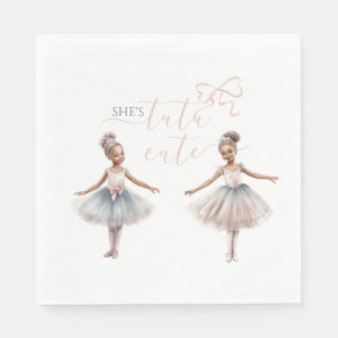 Tutu Cute Elegant Ballerina Watercolor Birthday Napkin