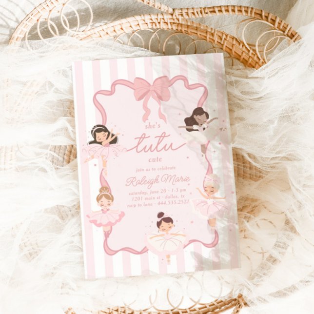 Tutu Cute Girls' 2nd Ballerina Birthday Invitation (Creator Uploaded)