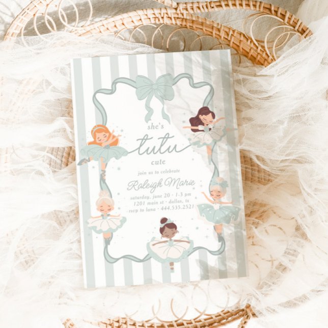 Tutu Cute Girls' 2nd Ballerina Birthday Invitation (Creator Uploaded)