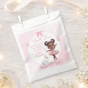 Tutu Cute Pink Ballerina Birthday - Afro Princess Favour Bags