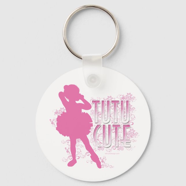 Tutu Cute (Pink) Key Ring (Front)