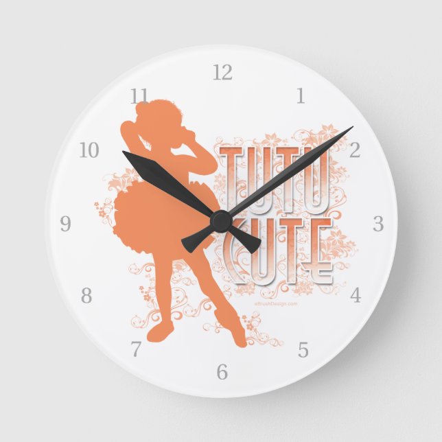 Tutu Cute Round Clock (Front)