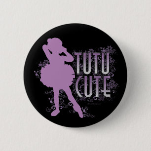 Tutu Cute (Violet) 6 Cm Round Badge