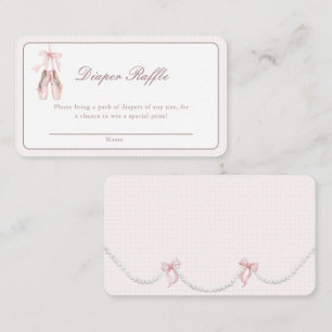 Tutu Excited Pink Coquette Teddy Bear Baby Shower Enclosure Card