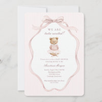 Tutu Excited Pink Coquette Teddy Bear Baby Shower