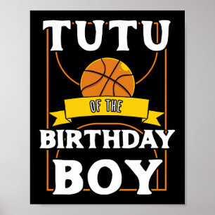 Tutu Of The Birthday Ller Sketll Bday Party Poster