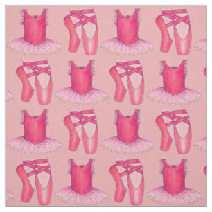 Tutu Pointe Shoe Pink Ballet Ballerina Dance Class Fabric