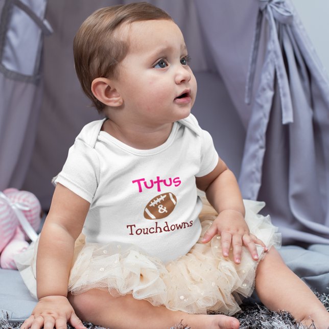 Tutus & Touchdowns Baby Bodysuit (Creator Uploaded)