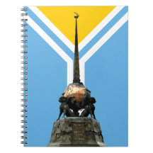 TUVA - Centre of Asia Monument and Flag notebook