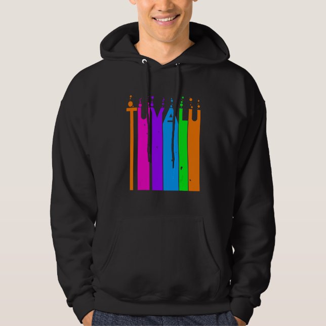 Tuvalu Colourful Bubbles Hoodie (Front)