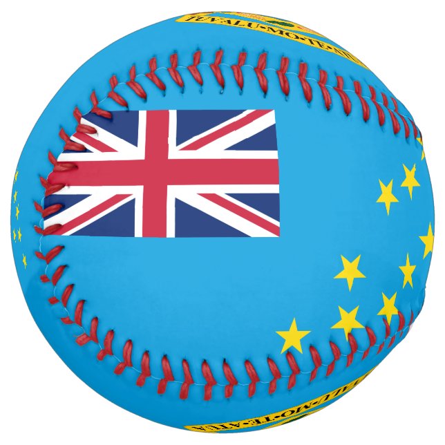 Tuvalu Flag and Coat of Arms Patriotic Softball (Front Left)