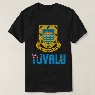 Tuvalu Flag and Coat Of Arms Patriotic T-Shirt