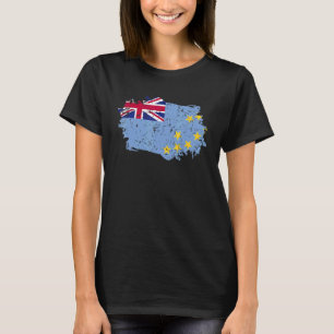 Tuvalu Flag Grunge Country Flag Tuvalu T-Shirt