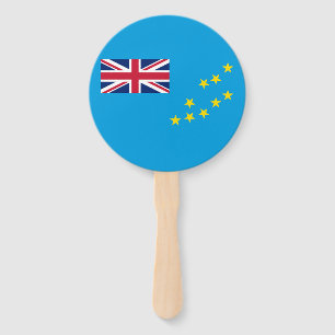 Tuvalu Flag Hand Fan