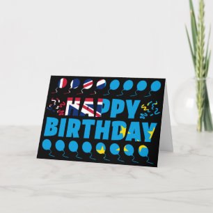 Tuvalu Flag Patriotic Birthday Card
