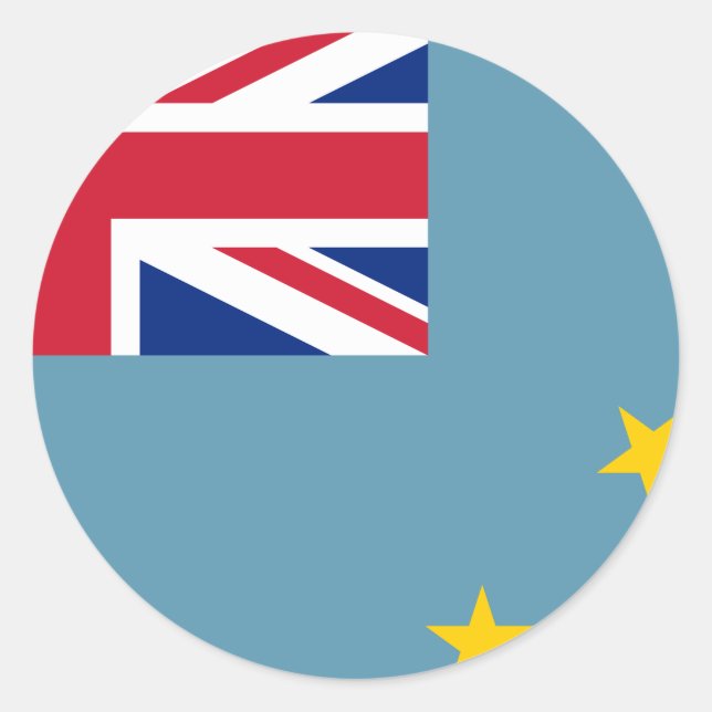 Tuvalu (Tuvaluan) Flag Classic Round Sticker (Front)