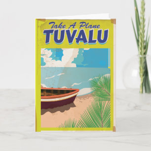 Tuvalu Vintage Travel Poster Holiday Card