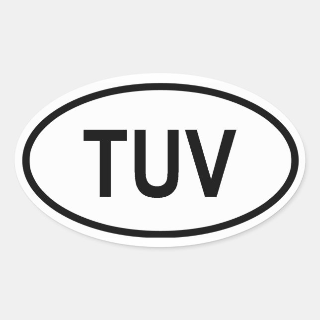 Tuvalu "YUV" Oval Sticker (Front)